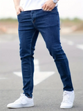 Men's Stretchy Slim Fit Washed Skinny Jeans