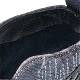 Men's Five-Pointed Star Studded Denim Canvas Martin Boots