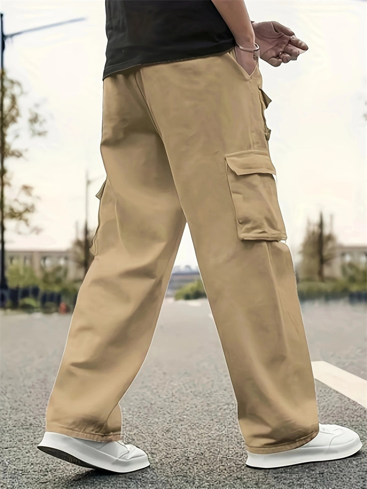 Men's Loose Streetwear Retro Cargo Pants with Multiple Pockets