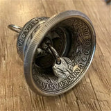 Christmas Halloween Hanging Ornament Morgan Dollar Pattern Bell