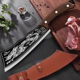 Hand Forged Black Dragon Carving Chef Knife