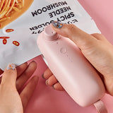 USB Charging Household Kitchen Tool Snacks Food Bag Hand Press Sealer