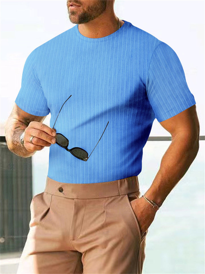 Men's Fashion Slim Fit Crewneck Short Sleeve T-shirt