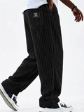 Men's Retro Comfy Loose Fit Elastic Waist Corduroy Pants