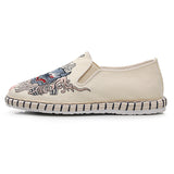 Ethnic Cow Head Cloud Embroidery Breathable Cloth Shoes for Men