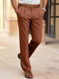 Men's Cozy Straight Leg Business Dress Pants