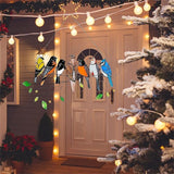 Adsorbable Pendant Chain Multicolored Birds Window Hanging Ornaments