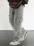 Men's High Street Vintage Loose Fit Multi-Pocket Cargo Trousers