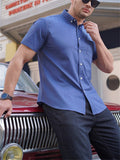 Men's Plus Size Short Sleeved Button Up Shirt