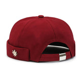 Maple Leaf Rivet Dome Hat Portable Hip Hop Skullcap