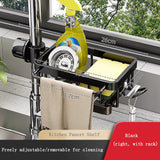 Adjustable Angle Removable Faucet Organizer Kitchen Shelf