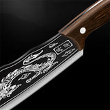 Hand Forged Black Dragon Carving Chef Knife