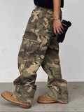Men's Loose Streetwear Camouflage Ripped Cargo Denim Pants