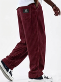 Men's Retro Comfy Loose Fit Elastic Waist Corduroy Pants
