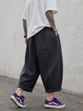 Men's Japanese Style Elastic Waist Baggy Balloon Pants