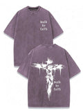 Men's Cross Print Walk By Faith Religious Graphic Tee