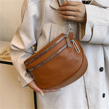 Faux Leather Crossbody Sling Bag