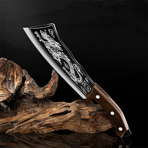 Hand Forged Black Dragon Carving Chef Knife