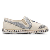 Ethnic Cow Head Cloud Embroidery Breathable Cloth Shoes for Men
