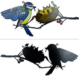 Adsorbable Pendant Chain Multicolored Birds Window Hanging Ornaments
