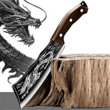 Hand Forged Black Dragon Carving Chef Knife