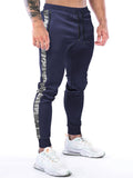 Men Camo Stripe Joggers Drawstring Tapered Gym Sweatpants