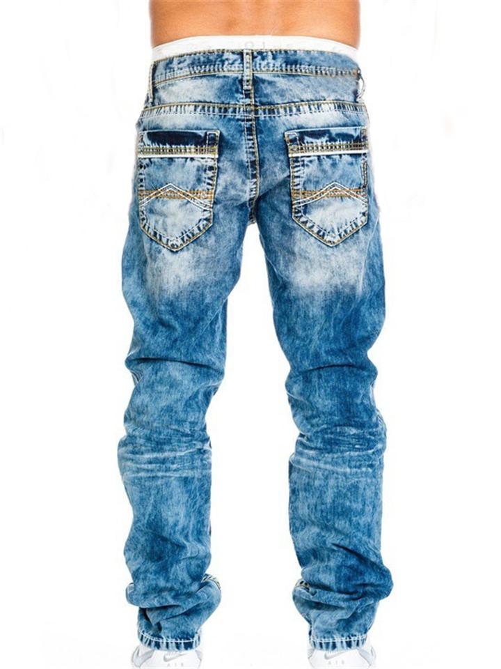 Men's Cool High Street Hip-Hop Straight Jeans