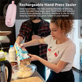 USB Charging Household Kitchen Tool Snacks Food Bag Hand Press Sealer