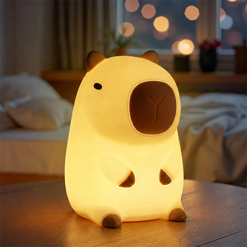 Cute Capybara Pikachu Night Light Bedside Lamp