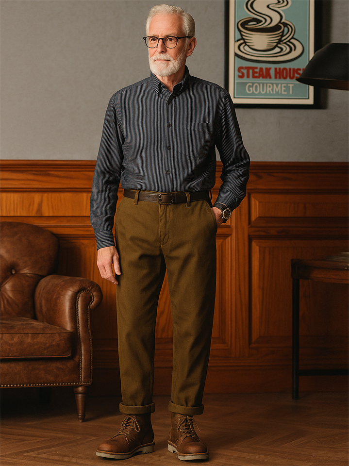 Men's Amerian Vintage Mid-Rise Gurkha Pants