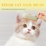 Pet Steam Hair Brush for Removing Tangled & Loose Hair