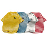 Puppy Owner Smiley Face Leisure Striped Sweatshirt