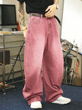 Men's Retro Urban Barrel Fit Baggy Washed Denim Jeans