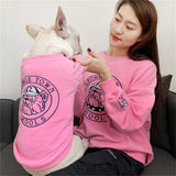 Small Dogs and Owner Spring Autumn Embroidered Sweatshirt