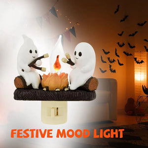 2024 Ghost Campfire Flickering Nightlight Festive Mood Lamp