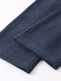 Men's Casual Comfy Elastic Waist Straight-Leg Drape Twill Knitted Pants