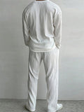 Stylish Comfy Long Sleeved V-Neck Set for Men