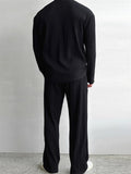 Stylish Comfy Long Sleeved V-Neck Set for Men