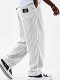 Men's Retro Comfy Loose Fit Elastic Waist Corduroy Pants