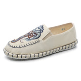 Ethnic Style Elephant Embroidered Cotton Linen Cloth Shoes for Men