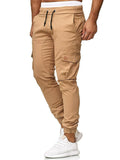Men Cargo Joggers Drawstring Elastic Waist Tapered Work Pants