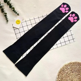 Sexy Cute Pink Cat Paw Pad Thigh High Socks for Adult