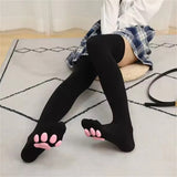 Sexy Cute Pink Cat Paw Pad Thigh High Socks for Adult