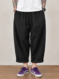 Men's Japanese Style Elastic Waist Baggy Balloon Pants