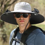 Strong Wind Solar Fan USB Rechargeable Sun Hat
