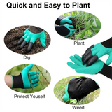 1 Pair Four Claws Gardening Gloves for Digging & Puncture Resistant