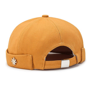 Maple Leaf Rivet Dome Hat Portable Hip Hop Skullcap