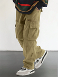 Men's High Street Vintage Loose Fit Multi-Pocket Cargo Trousers