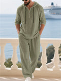 Men's Cozy Relaxed Fit Summer Resort Wear Linen Sets