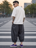 Men's Japanese Style Elastic Waist Baggy Balloon Pants